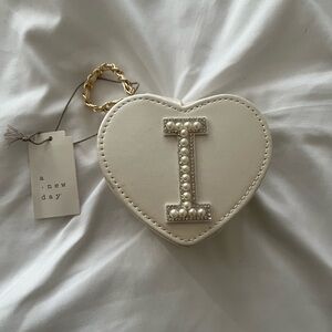 Monogram 'I' Heart Shaped Travel Jewelery Case